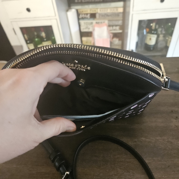 Kate Spade New York Payton Fiesta Dot Dome Crossbody, Black Multi - Picture 3 of 10